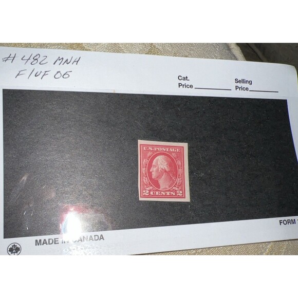 United States Postage George Washington Red 2 Cent and Green 1 Cent Stamp Lot 2 - Picture 3 of 7
